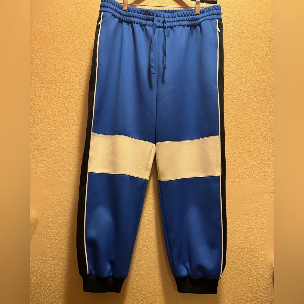 New Authentic Gucci GG Logo Sweatpants Blue White Size XXL Waist 38 40 42 44 - Picture 8 of 14